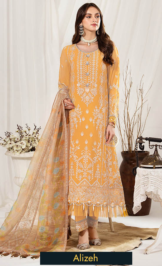 Alizeh Embroidered Chiffon Dhaagay V03D04 1