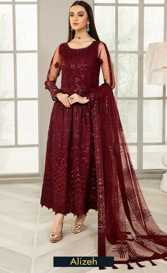 Alizeh Embroidered Net Gulrukh 02 Dress