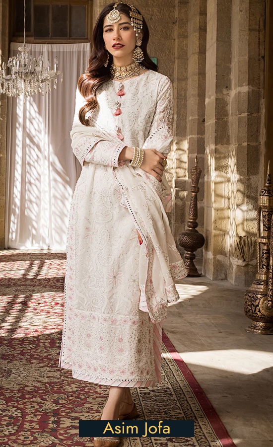 Asim Jofa Embroidered Chanderi Cotton AJMQ02 Dress (3)