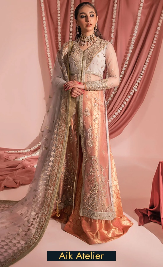 Buy Aik Atelier Embroidered Net Look7 Dress Now