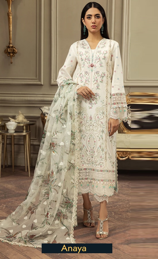 Buy Anaya by Kiran Chaudhry Embroidered Organza Amaya Dress Now