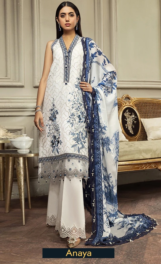 Buy Anaya by Kiran Chaudhry Embroidered Silk Sabeeka Dress Now