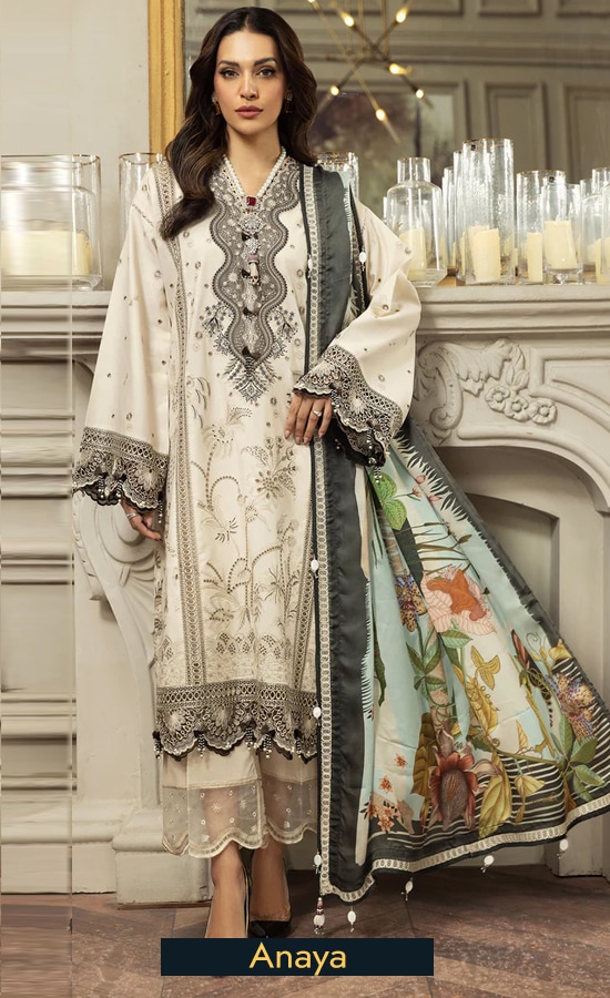 Buy Anaya by Kiran Chaudhry Embroidered Tissue Silk Maham 02 Dress Now