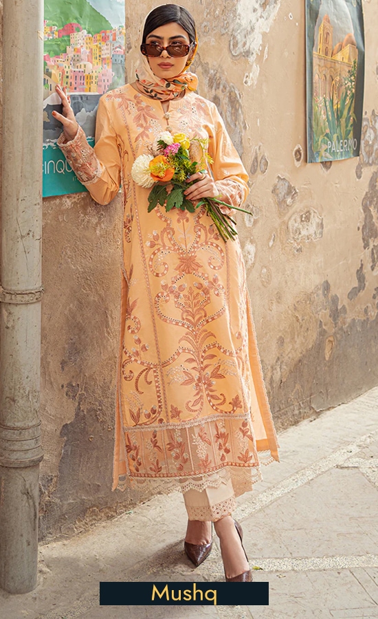 Buy Mushq Embroidered Lawn Elisa Dress Now