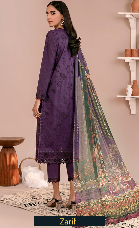 Embroidered Lawn - ZEA 08 LILAH