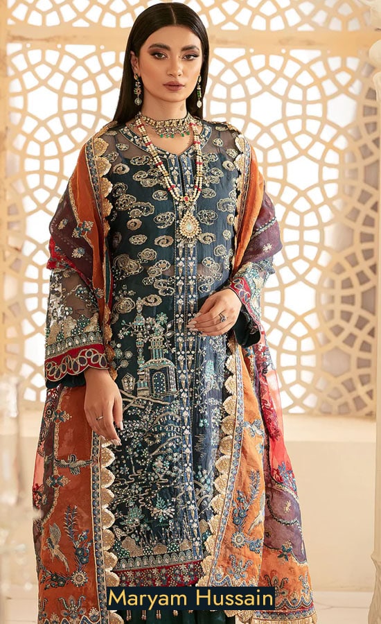 Maryam Hussain Embroidered Net Geet Dress (3)
