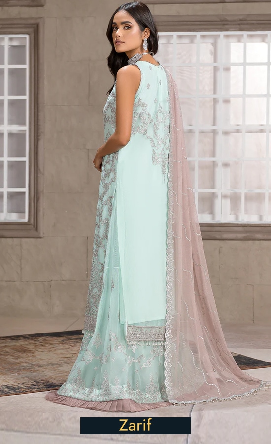 Zarif Embroidered Net ZF08 Dress (4) Zarif Embroidered Net ZF08 Dress (4)