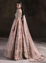 Peach Pink Anarkali Bridal Dress