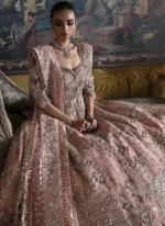 Peach Pink Anarkali Bridal Dress