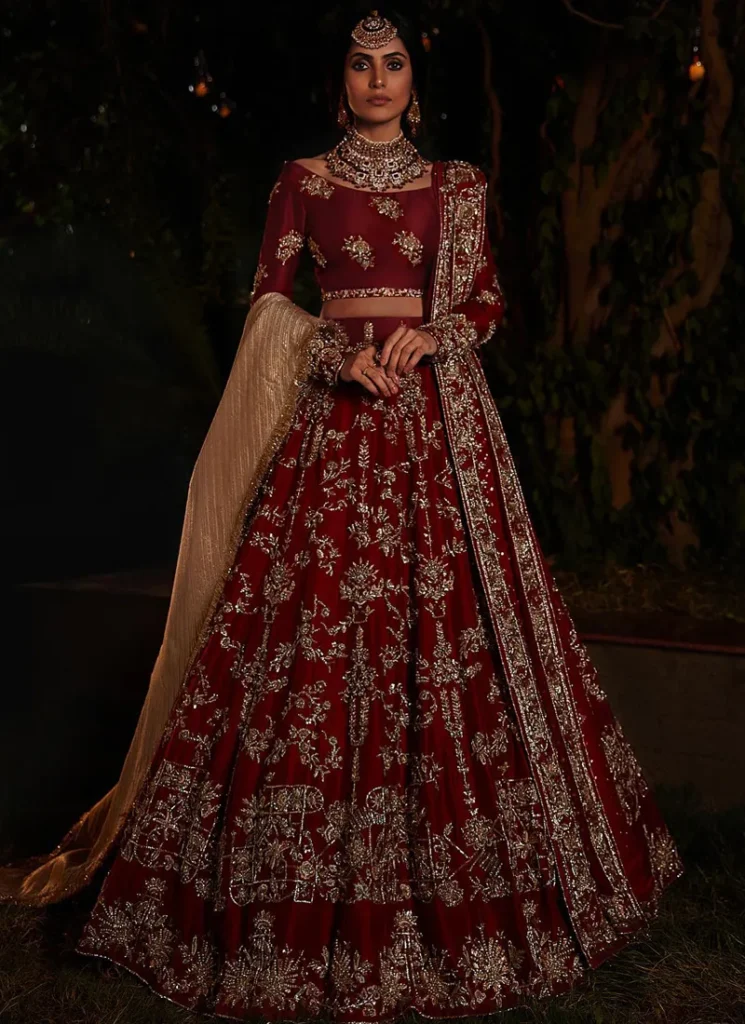Deep Red Bridal Lehenga Video
