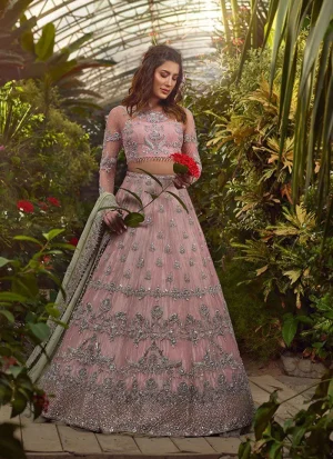 Baraat Pink Lehenga Choli