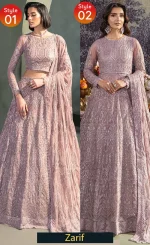 Lilac Colour Lehenga Choli for Wedding Guests