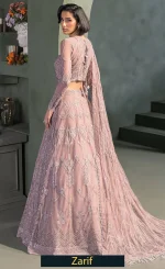 Lilac Colour Lehenga Choli for Wedding Guests