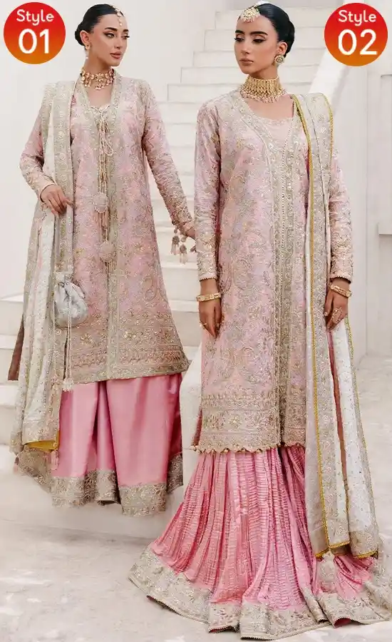 Dusty Pink Salwar Kameez For Wedding Guests Elegant dusty pink wedding guest suit with traditional salwar kameez styling and hand embroidery