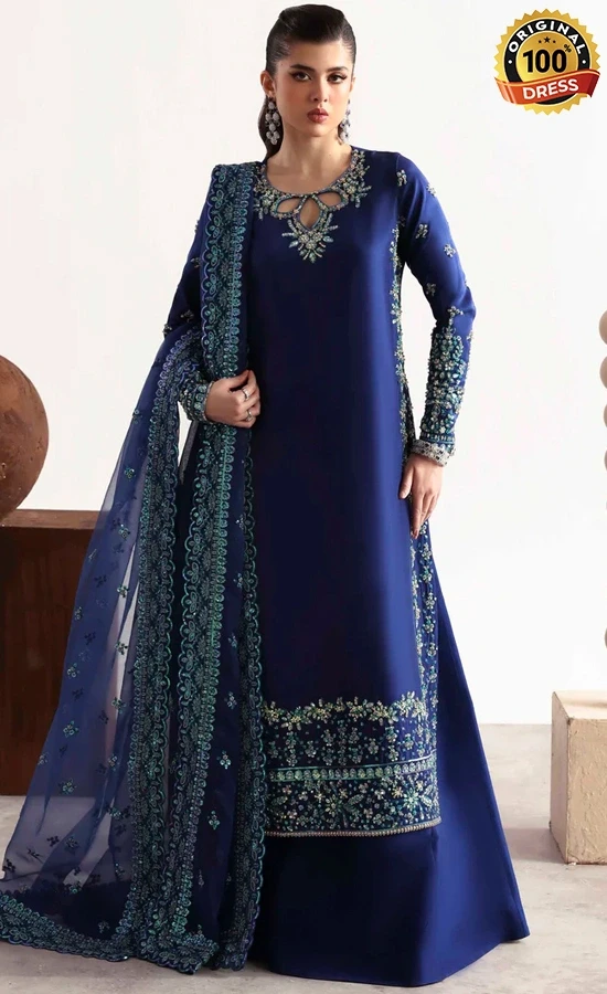 Buy Dark Blue Salwar Kameez Dress For Wedding Guests (3) Buy Dark Blue Salwar Kameez Dress For Wedding Guests (3)