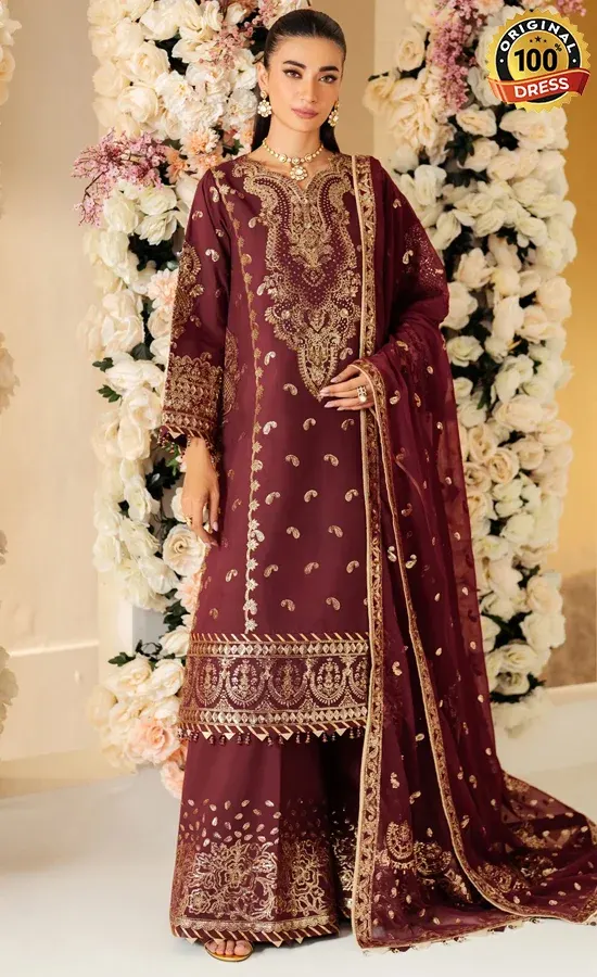 Embroidered-Raw-Silk-AF-RS-01-Salsa-4.webp Embroidered Raw Silk - AF-RS-01-Salsa