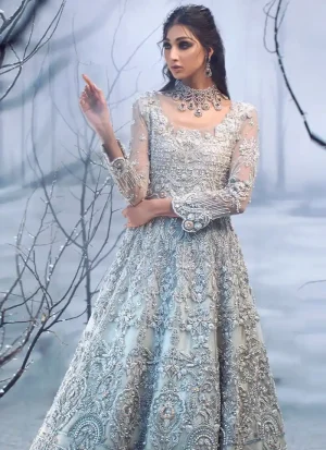 Grey Bridal Maxi for Nikkah