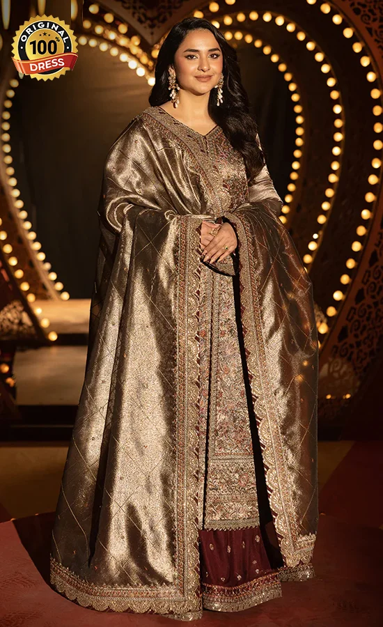 Embroidered Zari Tissue - AJLFF-09 Embroidered Zari Tissue - AJLFF-09