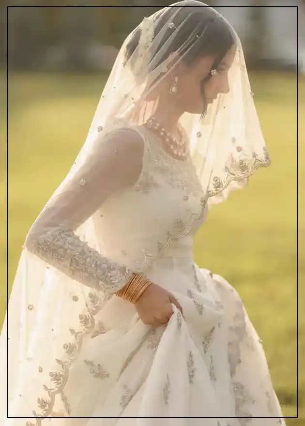 White Pakistani Bridal Dress