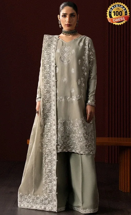 Embroidered Tussar Silk VOL 1 LOOK 06 Dress (1) Embroidered Tussar Silk VOL 1 LOOK 06 Dress (1)