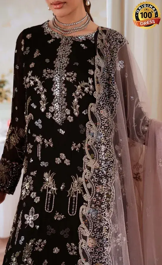 Nureh Embroidered Chiffon NEL-83 Dress (2)