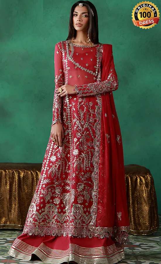 Embroidered Chiffon AJULN-01 Dress (1) Embroidered Chiffon AJULN-01 Dress (1)