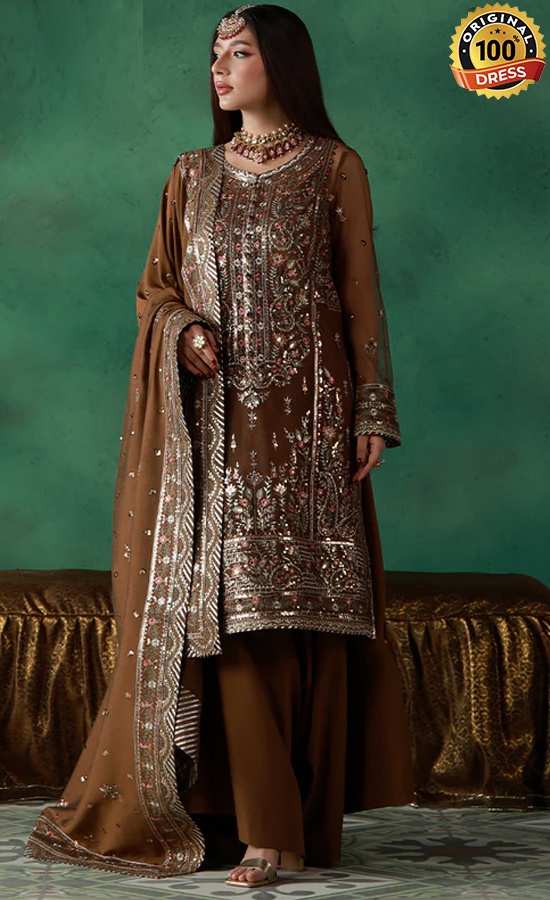 Embroidered Chiffon AJULN-03 Dress (1) Embroidered Chiffon AJULN-03 Dress (1)