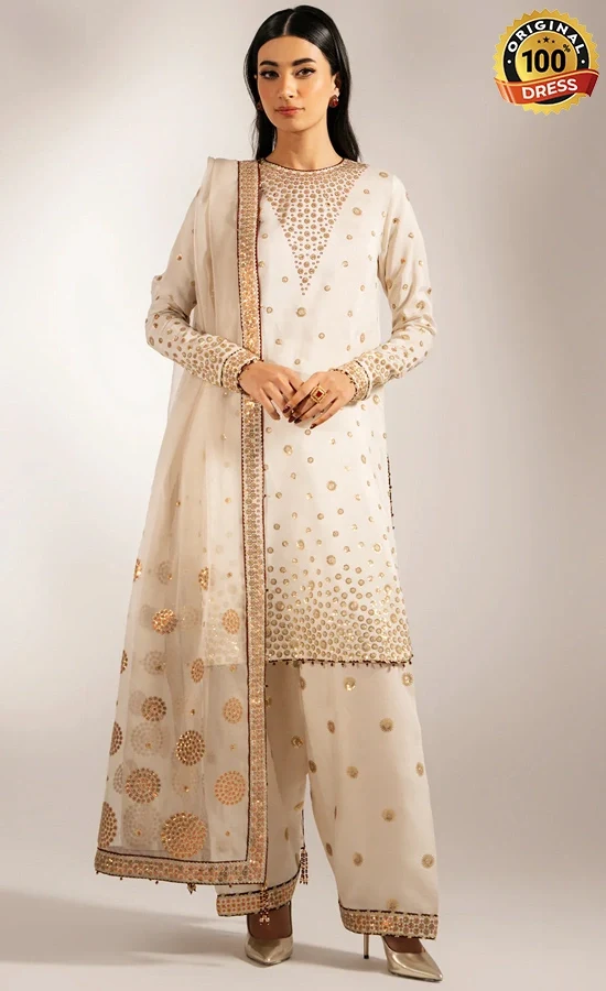 Jazmin Embroidered Raw Silk UR-7053 Dress (4) Jazmin Embroidered Raw Silk UR-7053 Dress (4)