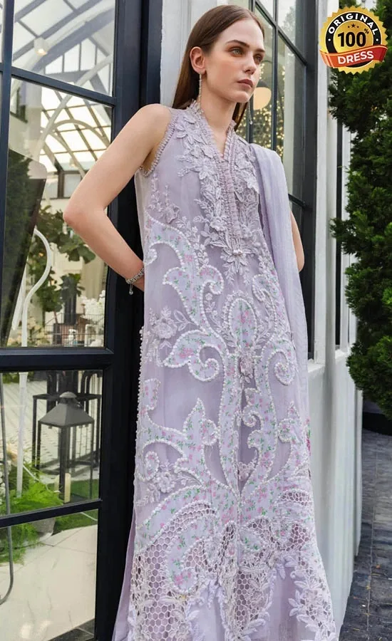 Maria B Embroidered Lawn EL-26-12 Dress (1)