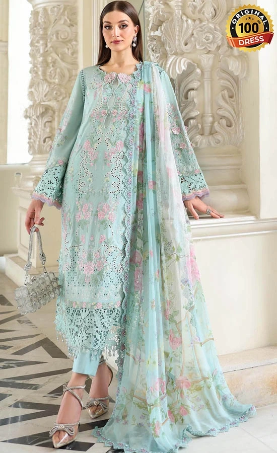 Maria B Embroidered Lawn EL-26-15 Dress (4) Maria B Embroidered Lawn EL-26-15 Dress (4)