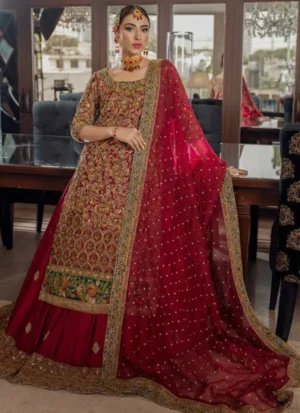 HSY Red Lehenga (1)