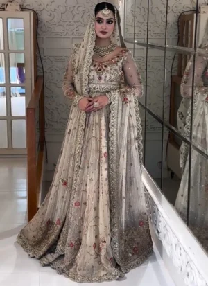 Haris Shakeel Ivory Bridal Maxi