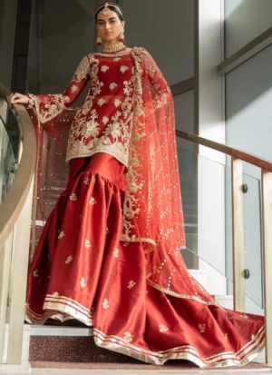 Sadaf Fawad Khan Red Gharara (1)
